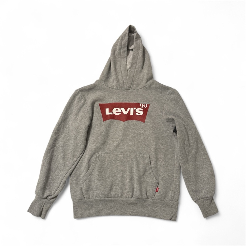 Levi's Boy’s M Gray Hoodie Kangaroo Pocket Casual Normcore Athleisure